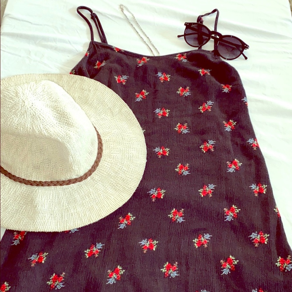 Black Floral Mini Dress